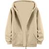 Full Zip Hooded Sweatshirt Unisex Casual Long Sleeve Drawstring Hoodie Classic Fit Pullover with Front Pockets for Everyday Wear