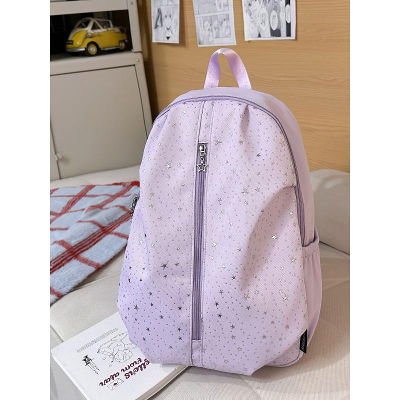 Spring New Schoolbag Women's Korean Ins Sweet Stars Girl Travel Small Backpack High Value Mori Backpack