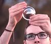 DSJUGGLING 3-inch Mysterious Magic Gravity Ball - 75mm Floating Illusion Contact Juggling Ball for Stage Performance, with Protective Bag