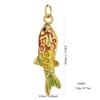Gold Koi Fish Stainless Steel Pendant & Earrings Jewelry Set