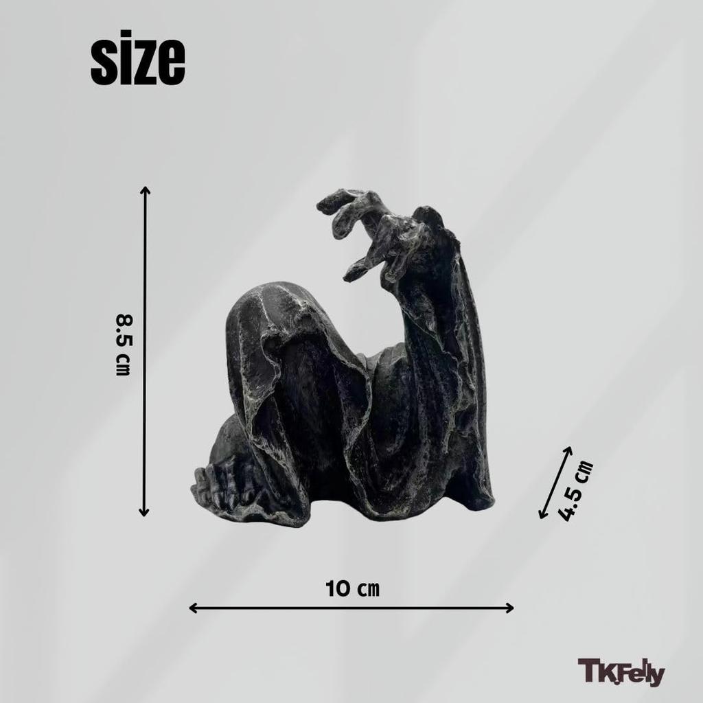 TK.Felly Horror-inspirierte Dekoration, Gruselige Sensenmann-Figur, Geisterfigur, Einzigartiges Design (Oberkörper)