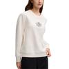 FILA Versatile Fashion Knit Crew Neck Pullover Sweatshirt Women sweatshirt Light-Beige F11W518209FIV