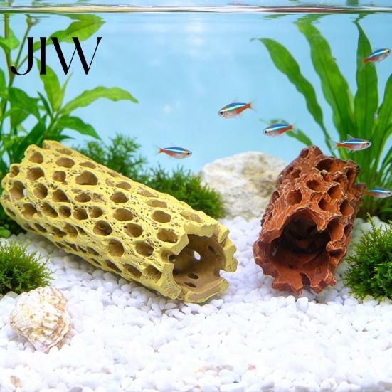Fish Tank Hideout for Betta Aquarium Shrimp Cave, Artificial Tree Trunk Hide, Safe Cave Hideout, Realistic Hiding And Resting Easy Clean