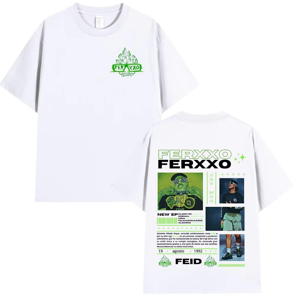 

Rapper Feid Ferxxo T-shirt Unisexs Women Clothing Fashion Hip Hop T-shirts Cotton Casual Comfort Short Sleeve Tee Shirt Streetwear S