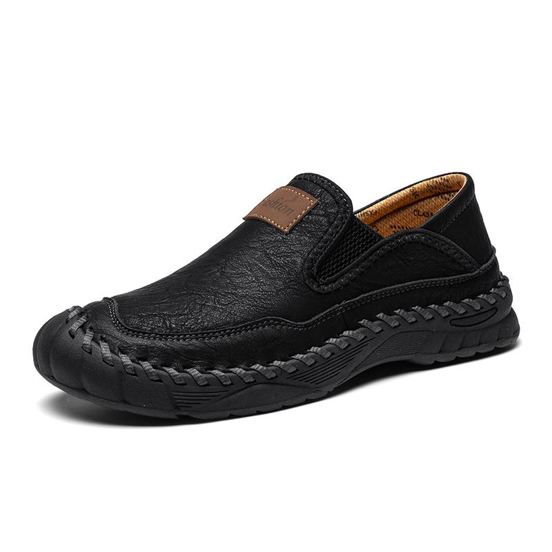 Fashion New Soft Men Loafers Slip On Leather Casual Shoes For Men Moccasins Plus Size 48 Flats Sneakers Men Handmade Design Man Shoes