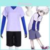 Authentic Anime Hunterhunter Killua Zoldyck Cosplay Costume Uniform Suit Full Set
