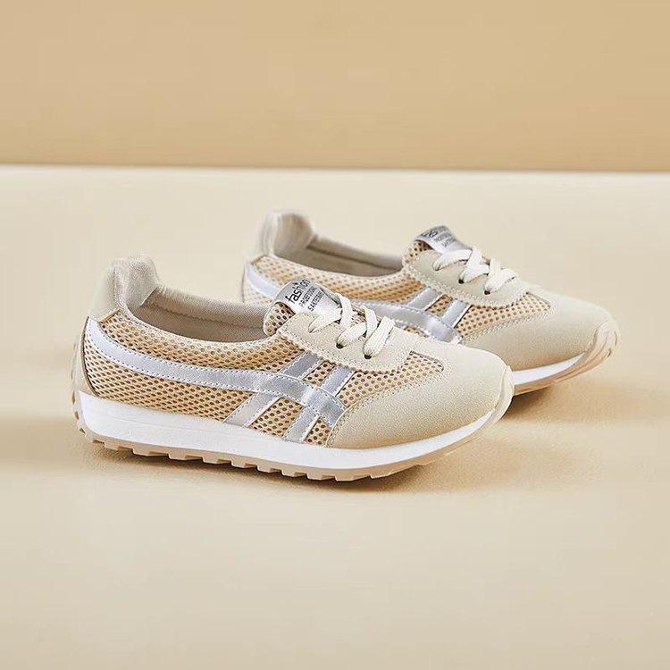 New platform casual sports shoes 2025 autumn mesh breathable little white shoes women's shoes versatile soft-soled running shoes