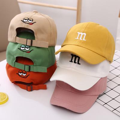 Kinder-Baseballkappe für Mädchen und Jungen, Sonnenschutz, Babymütze, Hip-Hop, bestickte Kinderkappen mit M-Buchstaben, 1-6-8-12-15 Jahre