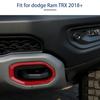 2 STÜCKE Für Dodge RAM 1500 TRX + Außen Stoßstange vorne Abschlepphaken Abdeckung Blende Rot