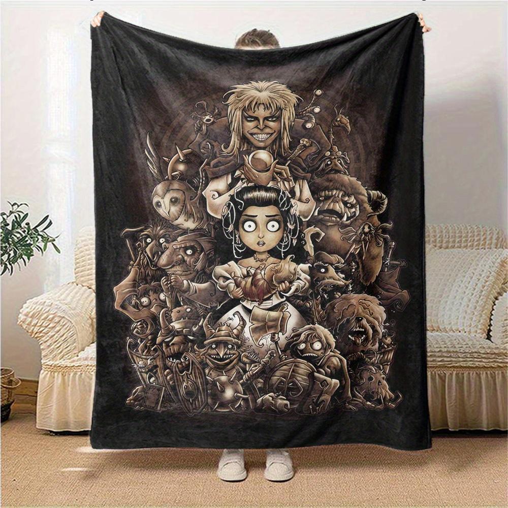 1pc Maze,Goblin,Crystal Digital Printed Flannel Blanket, Super Soft Plush Bed Cover, Multipurpose Quilt for Sofa, Bed, Office,42