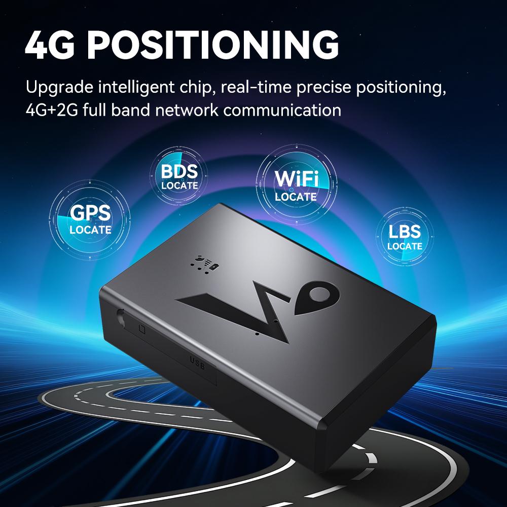 4G GPS Tracker Real-time Locator Anti-theft Location Tracker Mini Magnetic GPS Tracker Vehicle GSM GPRS Tracker Locator for Car