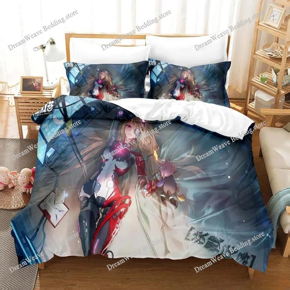 3D Printing Game Tower of Fantasy Anime Bedding Set Single Twin Full Queen King Size Bed Set Adult Kid Bedroom Duvetcover Sets96