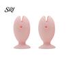 Toothbrush Holder for Glass Surface 2PCS Fish Shape with Strong Suction Cup Hygienic Soft Silicone Quick Drain Bathroom Organizer