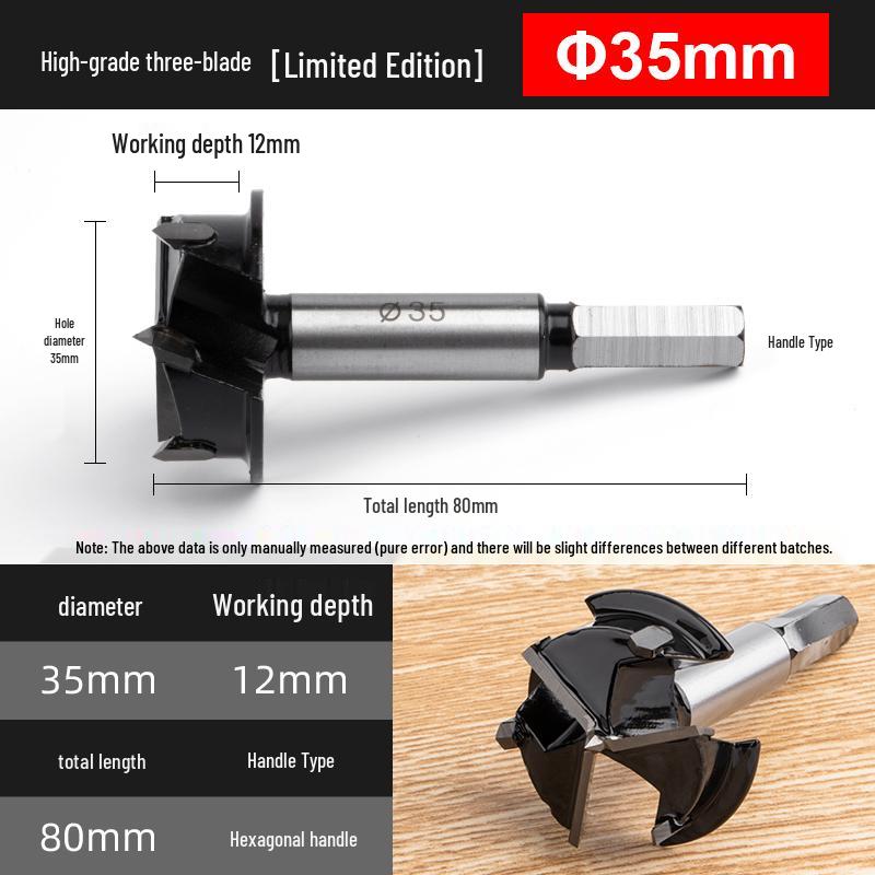 35mm Woodworking Drill Bit for Hinge Positioning on Cabinet Doors and Wardrobes