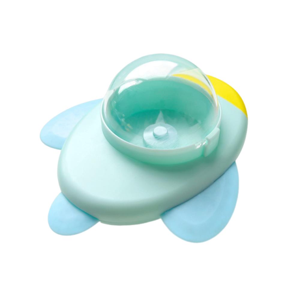 

Регулируемое отверстие Автоматическая вращающаяся кормушка для питомцев Креативный диспенсер для лакомств для кошек Тренировка циан