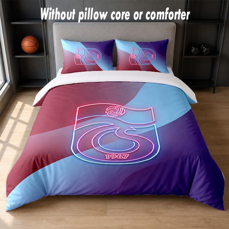 Trabzonspor FC Design Bed Bedding Set 1 Duvet Cover + 2 Pillowcases Soft Breathable Household Bed Linens