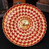Circular Peacock Shape Tray Dried Fruit Box Living Room Snack Storage Candy Tray Plated Metal Fruit Stand Wedding Decoration