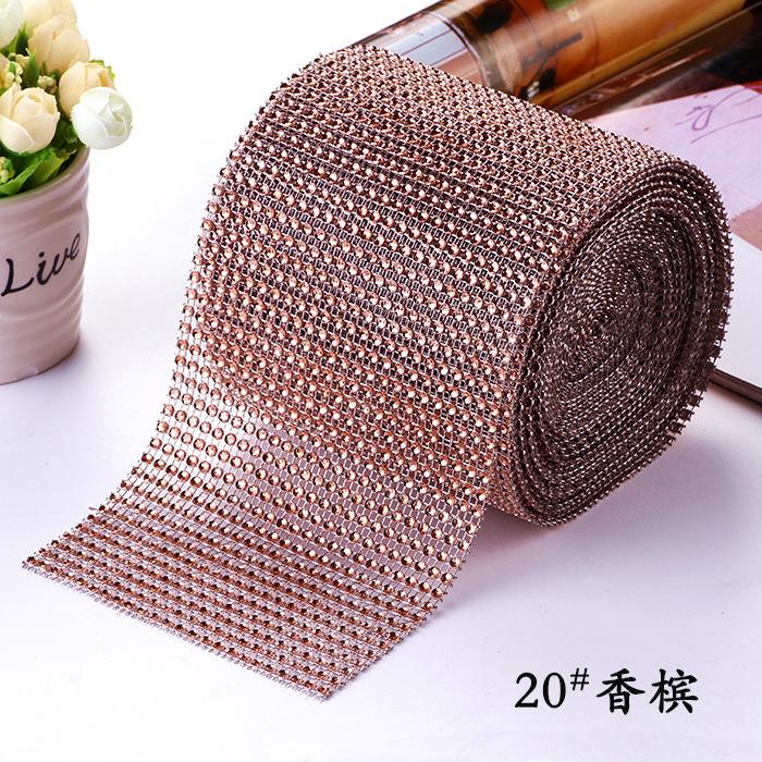 

10Yard 4mm Crystal Rhinestones Fabric Elastic Mesh Net Crystal Trim Fabric for Diy Garment Dresses Scarf Mask Material Width 12cm