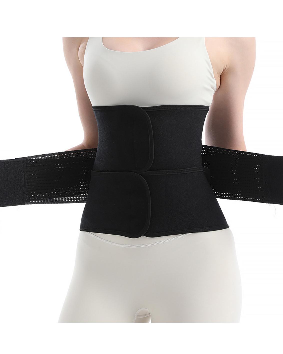 Best-Selling Men and Women Waist Shaper Belt Sports Fitness Waist Trainer Tight Abdominal Belt Slimming Sweat Waist Belt S чёрный