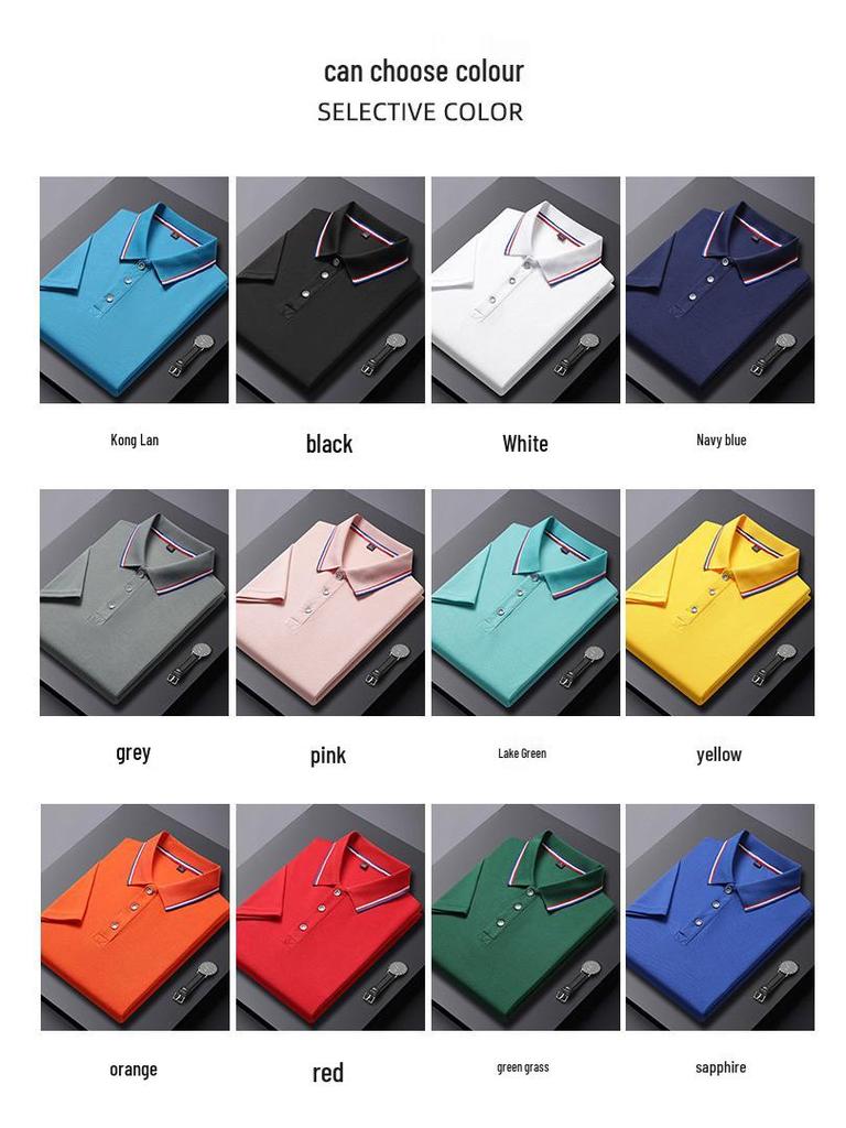 Unisex Solid Color Short Sleeve Polo Shirt with Turn-Down Collar - Perfect for Summer, DIY, or Workwear