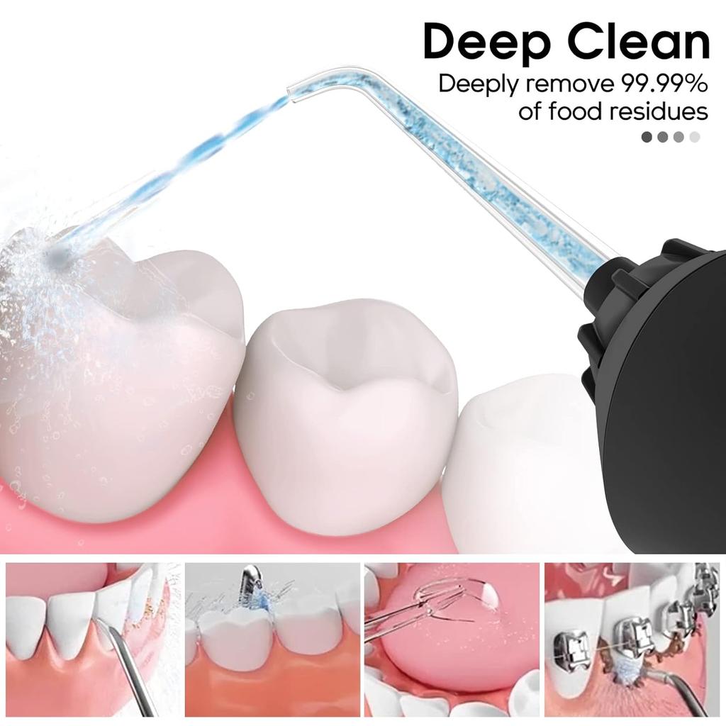 Portable Water Flosser Dental Oral Irrigator for Teeth USB Rechargeable 3 Modes DIY Mode Dental Water Flosser for Teeth Cleaning