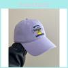 Color Plum Adjustable Baseball Cap Women Trendy Style With Letters Embroidered