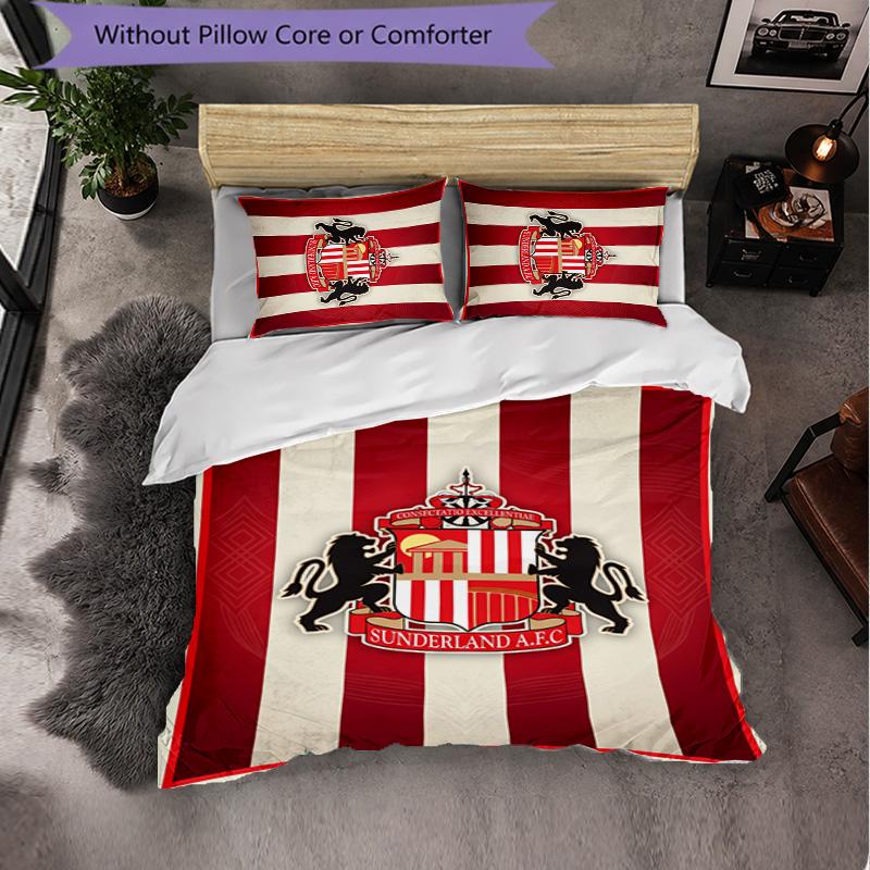 Biancheria da letto a tema Sunderland Set 3 pezzi Copripiumino Biancheria da letto decorativa per camera da adolescente Decorazione per la casa