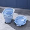 Thickened Plastic Shopping Basket with Wheels Handheld KTV Basket Convenience Store Caddy Vegetable Basket Pull Rod Basket
