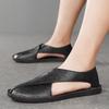 Fashion Lightweight Stylish Flat Non-slip Hollow Out Sandals Men Summer Loafers New Men Leather Sandals Adult Thick-soled Beach Shoes