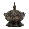 Incense Holder Vintage Zinc Copper Alloy Flower Shaped Incense Bowl Home Decoration