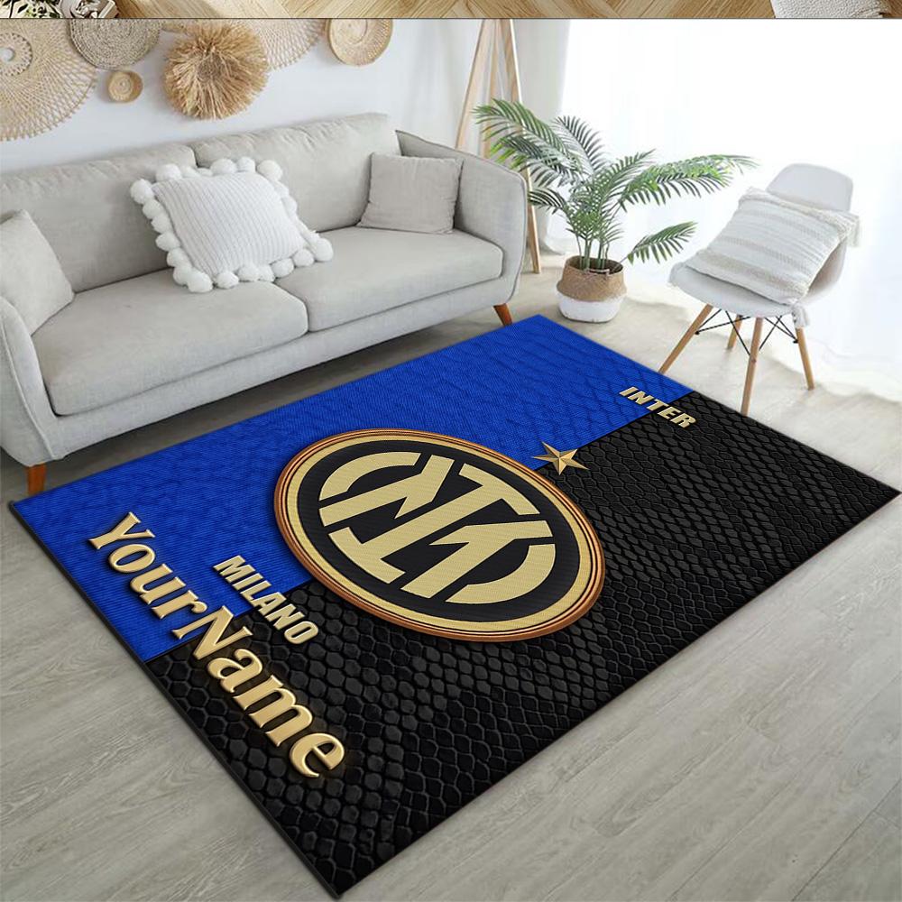 Inter Milan Customized Name Floor Rug Office Rug Perfect for Hallway Playrooms Foyer Decorate room Antislip Carpet Decorate Offices