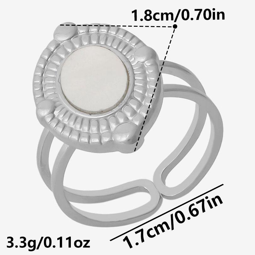 Exquisite White Shell Ring Silver Color Finger Jewelry Stainless Steel Rings For Women Men Accessories Beach Anillos Mujer Gift