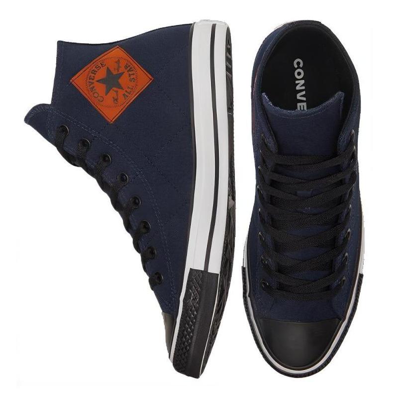 Converse Chuck Taylor All Star Comfortable and Versatile Abrasion Absorbing High Top Espadrilles Unisex Navy Blue