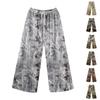 Womens Pajama Pants Sleepwear Casual Drawstring Elastic Waist Pants Comfy Straight Yoga Loose Trousers
