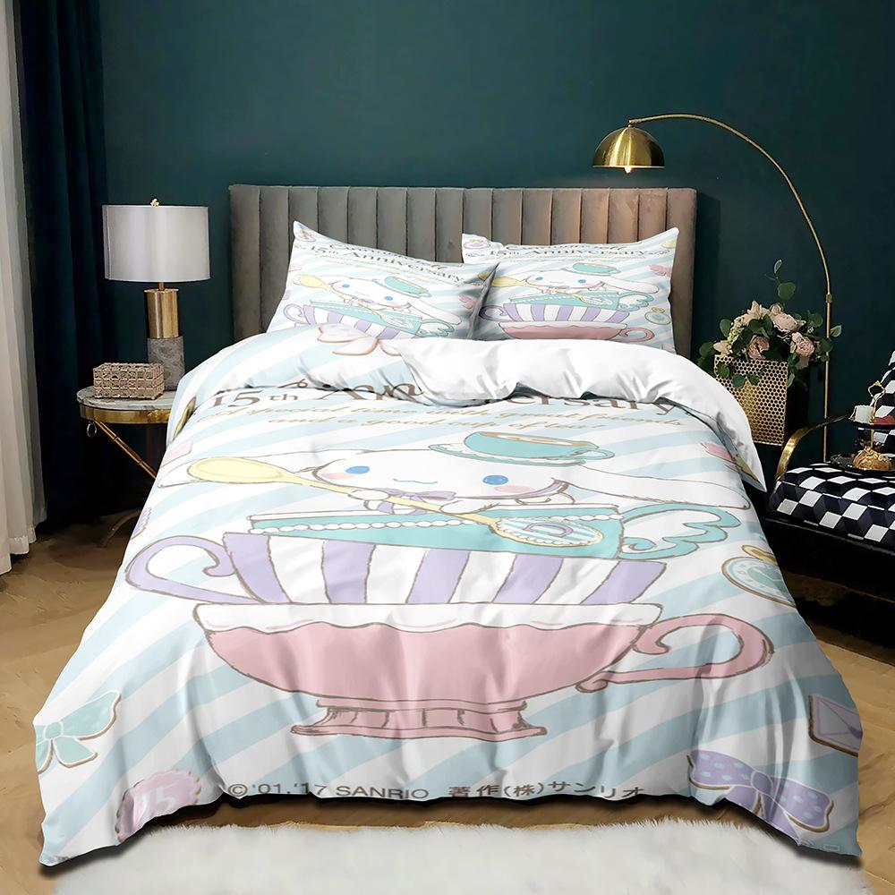 Big-Eared Dog Kulomi Animation Single Dormitory Three-Piece Quilt Cover Quilt Cover