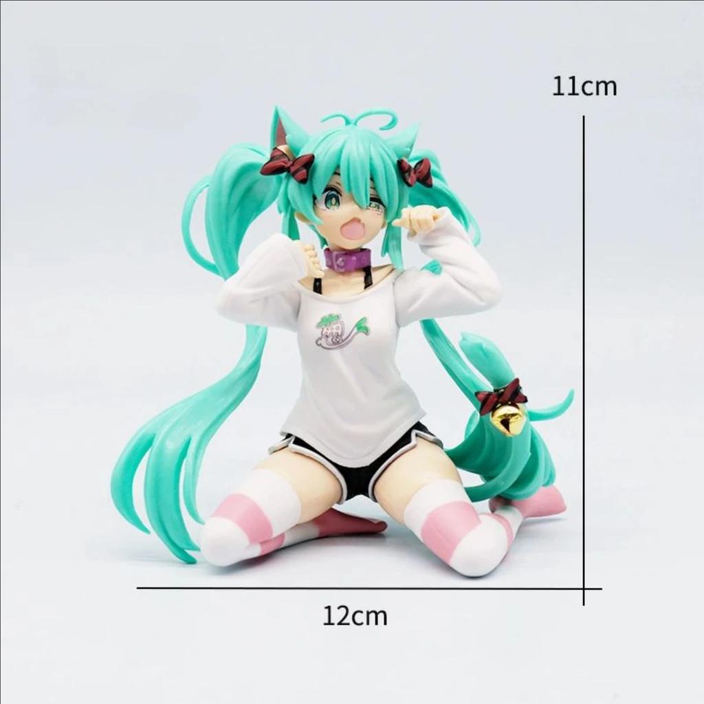 Cat's Ear First Sound Sitting Posture Anime Short Sleeved Pajamas Cute Peripheral Doll Model Beautiful Girl Handmade Decorations