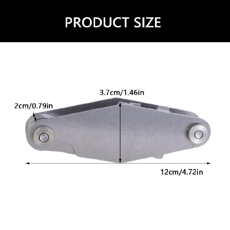 Screw Measuring Tool 29° Screw Gauge for Industrial Measurement Stainless T Thread Gauge Thread Gauge