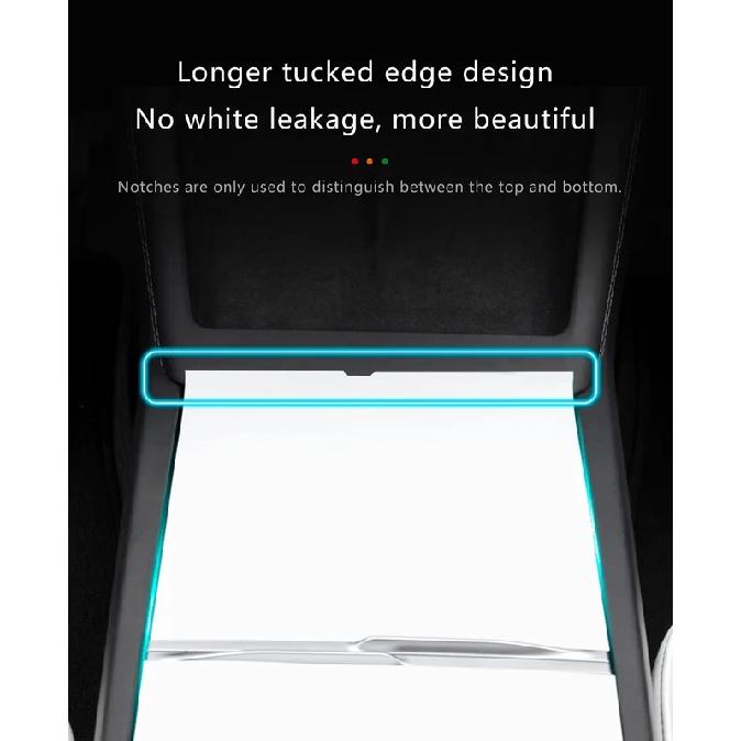 For Tesla Model Y Juniper Central Control Panel Electrostatic Adsorption Sticker Model 3 Highland Console Protect Silicone Cover