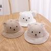 Spring Summer Baby Bucket Hat Cute Bear Ear Newborn Panama Cap Solid Color Outdoor Beach Kids Baby Boy Girl Sun Hats Bonnet