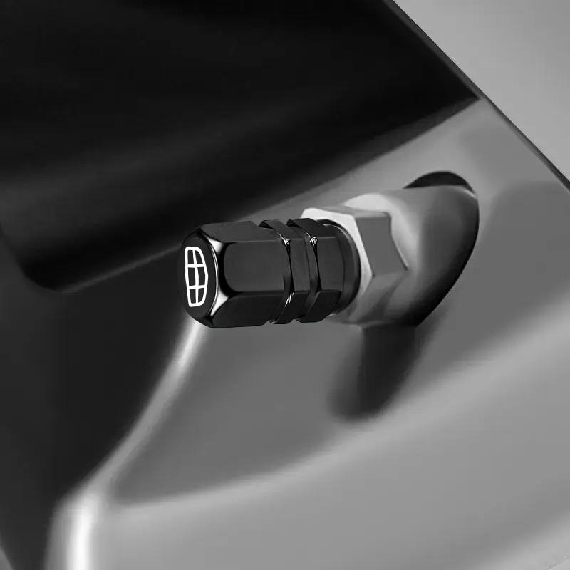 4Pcs Car Wheel Valve Air Core Cap Auto Tire Accessories For Geely Geometry C Coolray GX3 LC Panda Emgrand X7 EC7 Tugella Azkarra