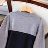 Plus Size Women's Loose Long Sweater Dress, Bust 150/160 cm, Fits 200-350 lbs, Style 8029