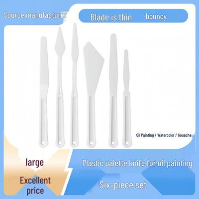 Plastic Palette Knife Set (Single/5pcs/6pcs) for Watercolor, Acrylic, Oil Painting
