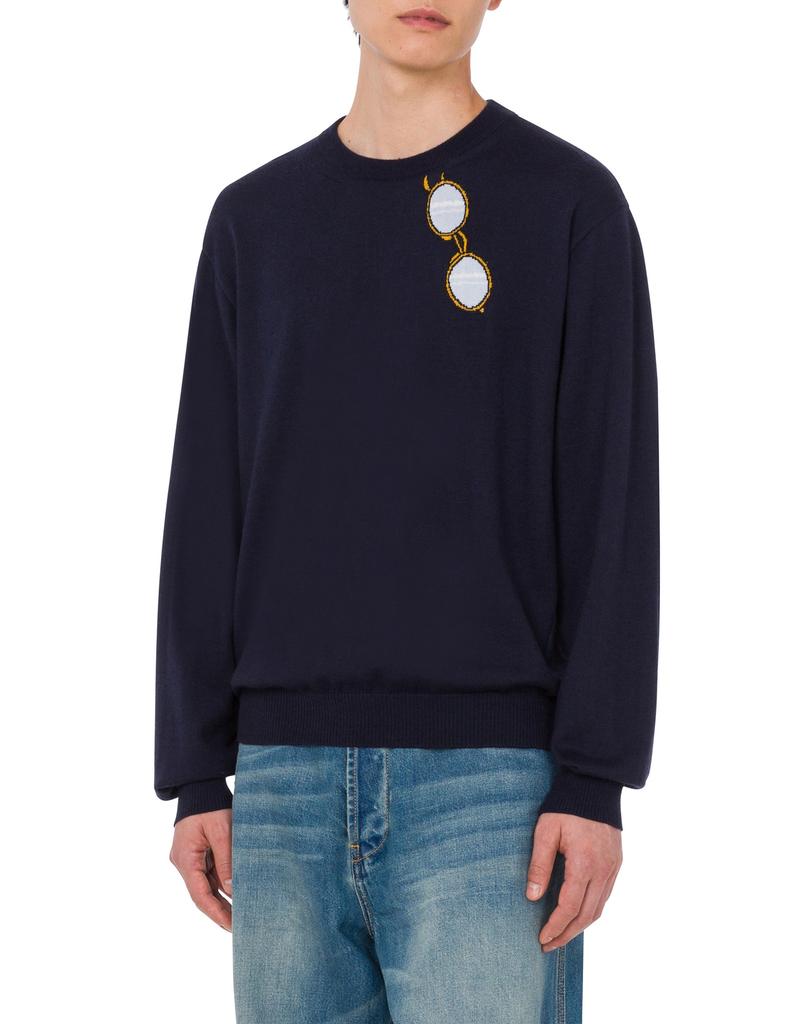 MOSCHINO Glasses Merino Wool Knitwear
