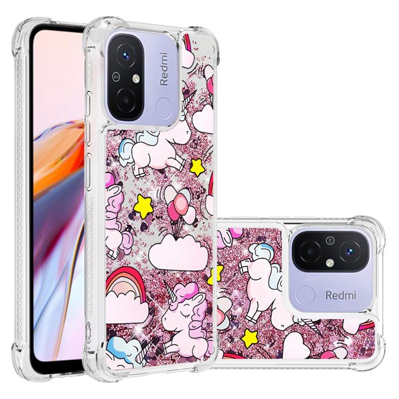 Pre Xiaomi Redmi 12C Puzdro Trblietavé Dynamické Tekuté Puzdro na Pre Fundas Xiaomi Redmi 12C Mi Kryt na Telefón Xiomi Redmi12C 12 C Coque