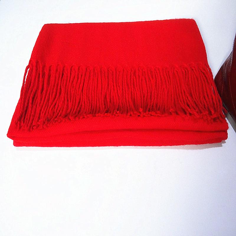 Wool Scarf for Women Autumn and Winter Warm Tassel Large Shawl Winter Scarf Solid Color Cashmere Scarf Imitation Cashmere Scarf