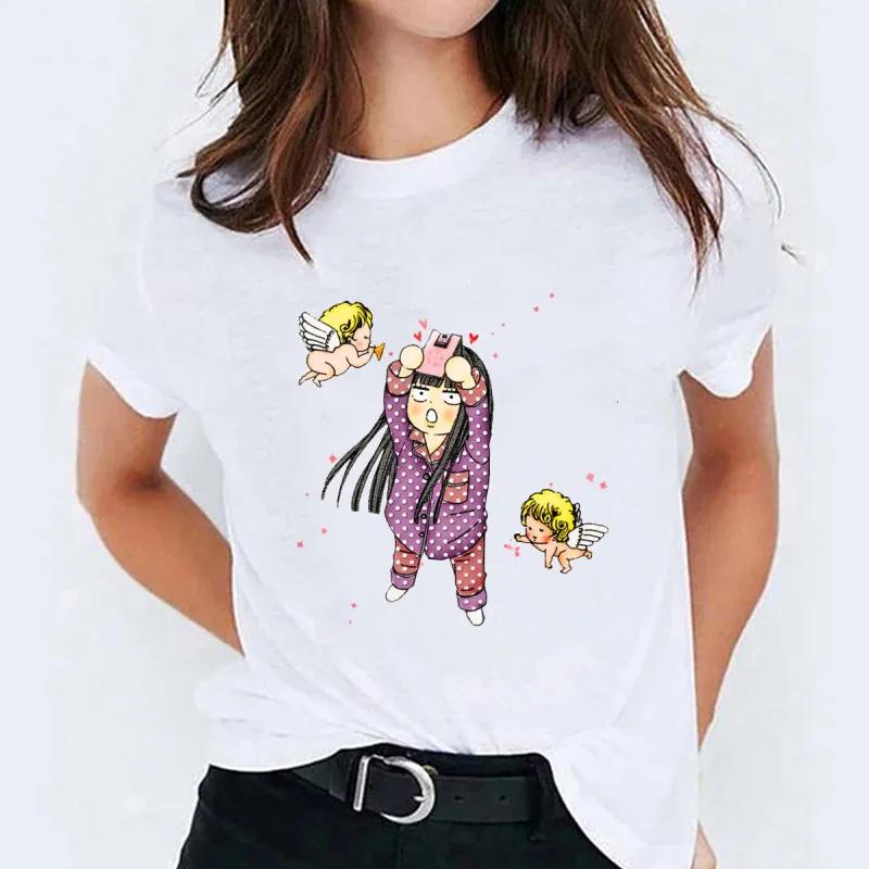 

Аниме Kimi Ni Todoke Футболка с мультяшным принтом Летняя мода Манга Футболки с коротким рукавом и круглым вырезом Женские футболки Подарки для девочек M