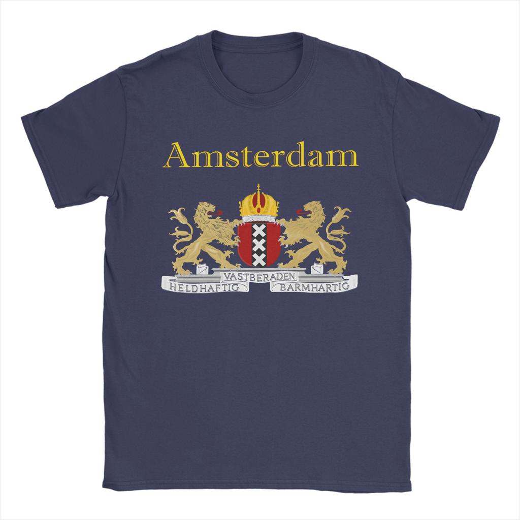 Amsterdam Maglietta in Cotone per Unisex Estate Stile Street T-shirt Harajuku Maglietta Oversize Abbigliamento Casual