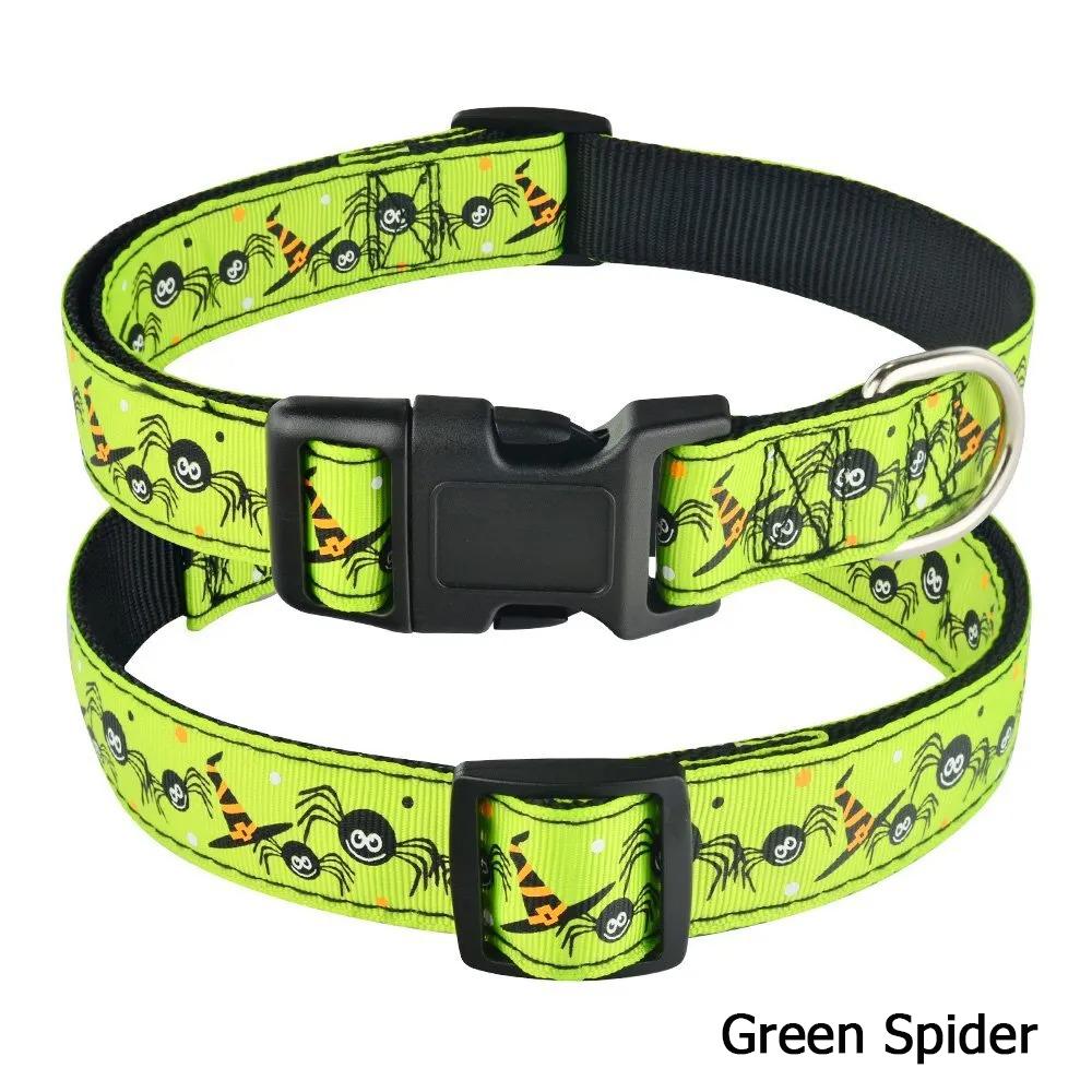 Orange Nylon Halloween Dog Collar Small Medium Large Pet Puppy Collar Adjustable