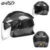 AD Carbon Fiber Three-Quarter Motorcycle Helmet - All-Season Safety for Scooter & Cruiser Riders