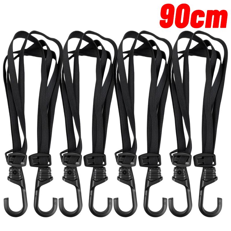 Motorcycle Back Seat Helmet Strips Motorcycle Helmet Fixed Elastic Rope Strap Adjustment Fix Rope Goods Strap 60cm/90cm 1-4pcs